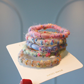 5条装 女童彩色橡皮筋日常基础款 发圈儿童扎头发马尾发绳简约头饰