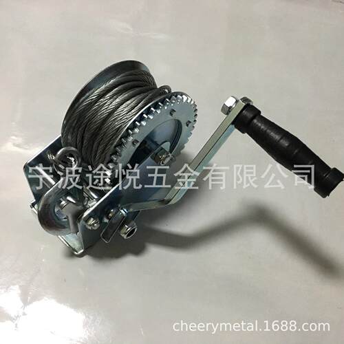 厂家供5应12 00L手BS摇绞车 手动绞盘带米10钢丝绳 拖车绞盘