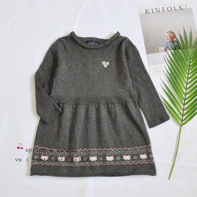 【5折】软糯！法单纯原女宝宝春秋棉线针织毛衣裙长袖连衣裙,童装/婴儿装/亲子装,连衣裙,淘宝优惠券,粉丝福利购,淘宝优惠卷