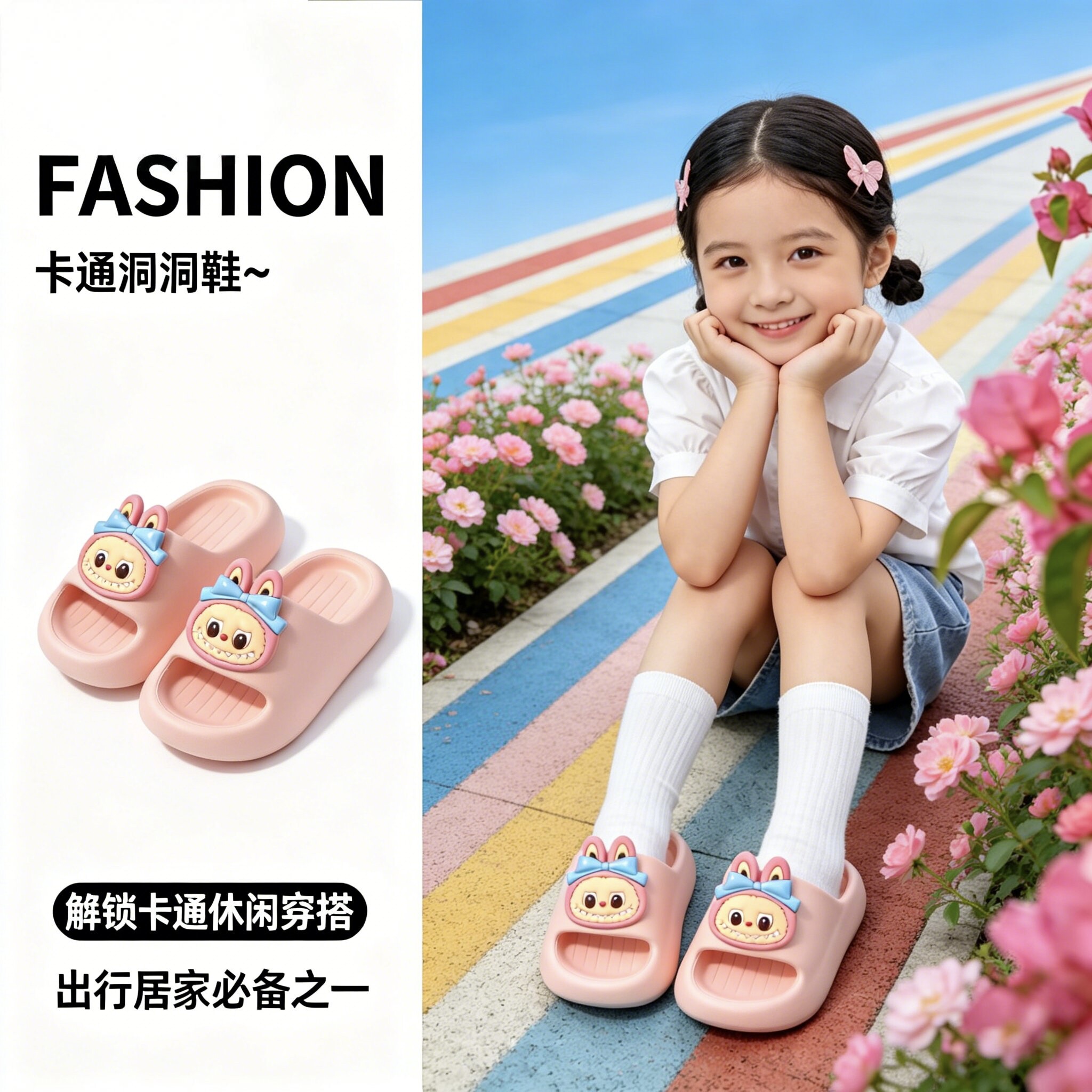 儿童拖鞋女童2026新款夏季亲子EVA可爱女孩宝宝可爱凉拖居家防滑