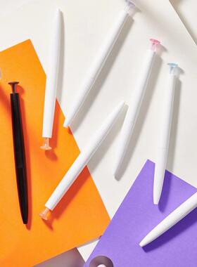 kaco高颜值DingDing女生按动中性笔文具高颜值闺蜜好玩刷题的笔可定制水笔可爱多巴胺创意简约速干黑笔0.45mm