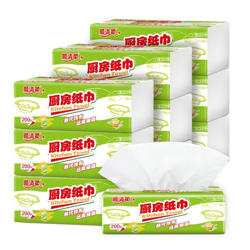 9包吸油锁水厨房用纸顺清柔