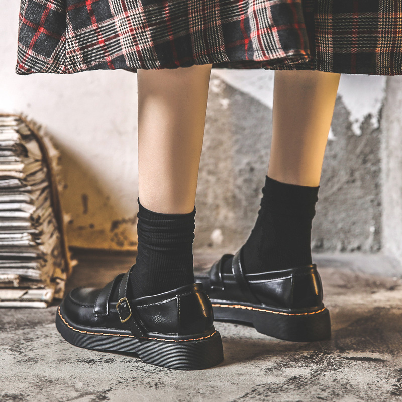 小皮鞋女2023年春季日系jk制服鞋软妹平底学生复古百搭玛丽珍单鞋