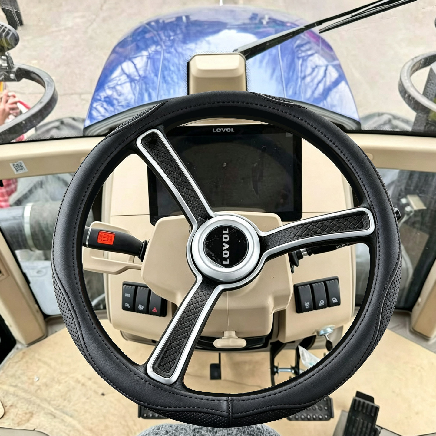 华夏XT1004拖拉机方向盘套华夏XTC2004 HX2204农用机专用真皮把套