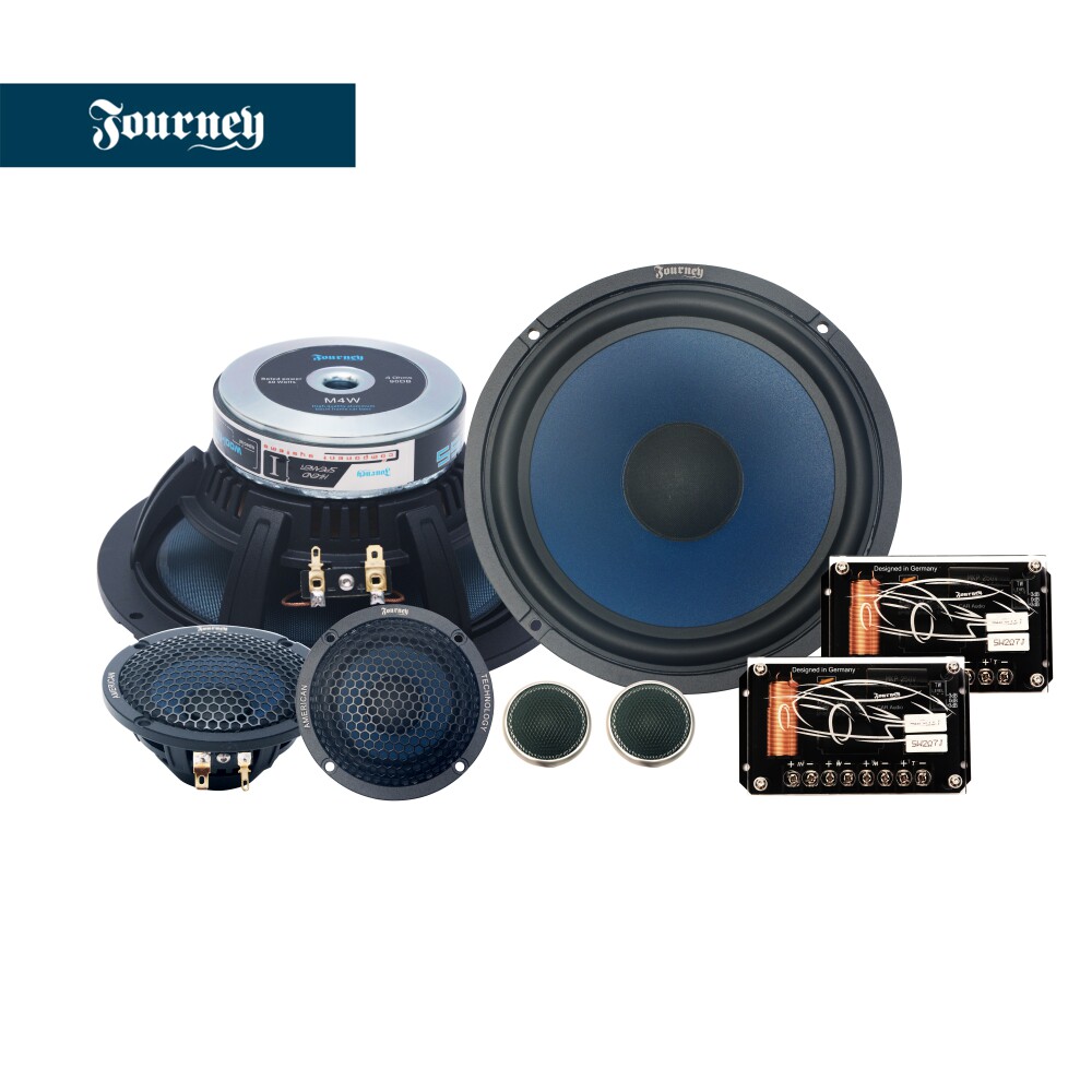 震撼力汽车音响M4.3三分频套装喇叭6.5寸铝盆架铝高音车载扬声器