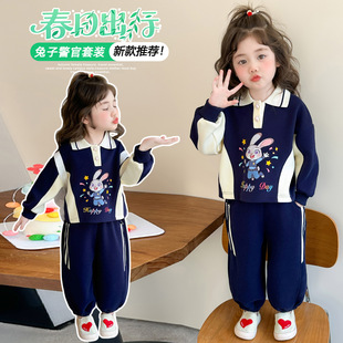 女小童春装套装2026新款春秋装儿童运动装女宝宝洋气两件套童装潮