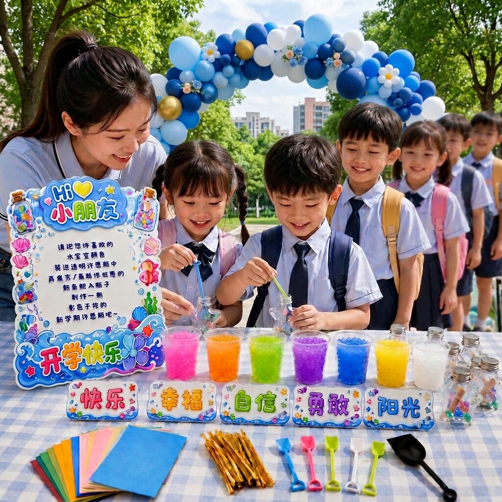 幼儿园开学典礼仪式感场景布置创意水宝宝签到台教室氛围装饰道具图片