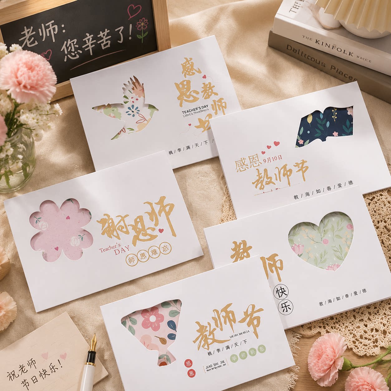 教师节礼物贺卡高级感2026新款立体小学生幼儿园送老师祝福小卡片