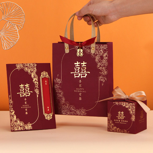 请帖喜糖盒手提袋三件套伴手礼