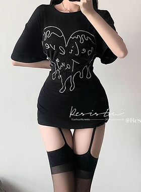 RESISTU 8D黑丝袜 性感吊袜带蕾丝超薄美腿一体式镂空黑白丝袜女