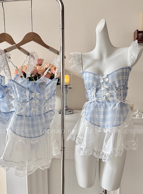 RESISTU海盐牛乳卷 2025夏季新款性感睡衣裤吊带制服日系女仆睡裙