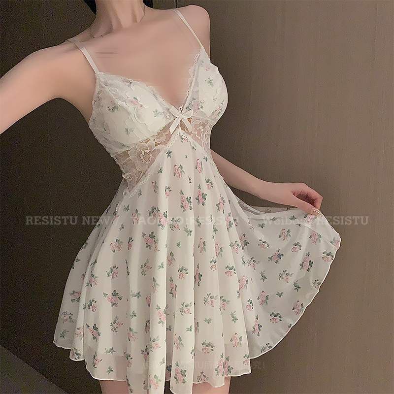 RESISTU碎花少女纯欲风睡裙