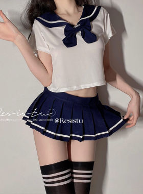 RESISTU 学长放学一起玩吗？日系蝴蝶结学妹百褶裙制服性感内衣