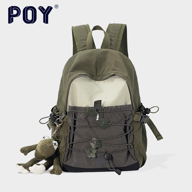 登山双肩包拼色设计徒步运动书包