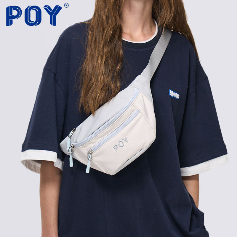 POY?夏新品 胸包女2023新款休闲斜挎包男骑行运动腰包百搭挎包