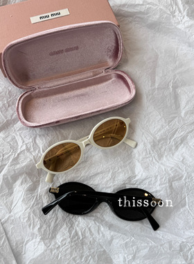 现货MiuMiu椭圆书呆子墨镜04zs