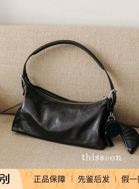 现货 Lemaire belted baguette牛皮极简hobo法棍腋下包手提包男女