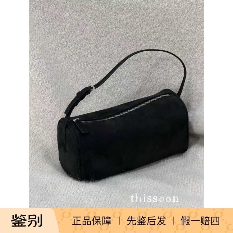 现货 The Row 新款黑色磨砂哑光麂皮90s笔筒包手提包 极简 男女,箱包皮具/热销女包/男包,腋下包,淘宝优惠券,粉丝福利购,淘宝优惠卷