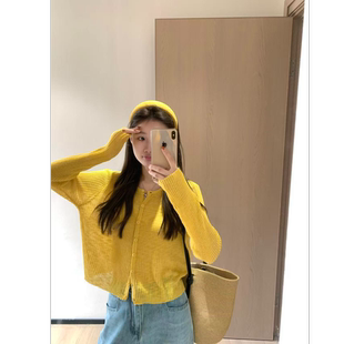 韩11冰丝防晒夏日针织开女简约百搭宽松显瘦长袖开衫外套A1771