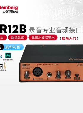 雅马哈UR12B主播K歌直播专业录音编曲配音电吉他声卡套装