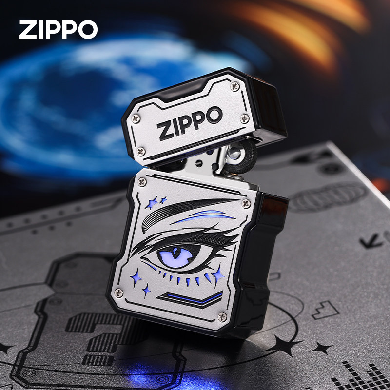 zippo一眼万年灯光打火机
