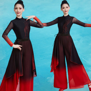古典舞演出服象王行舞蹈服装九州同舞蹈服寄明月剑舞溯跃红黑