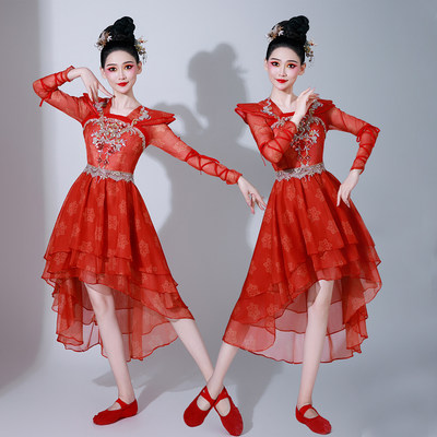 高档打鼓服演出服女中国
