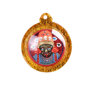 西藏矿物质彩绘擦擦佛像嘎乌盒吊坠本命佛四臂附魔随身唐卡小佛像