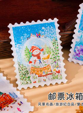哈尔滨邮票冰箱贴松花江