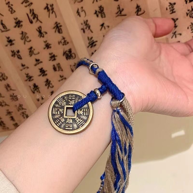 新中式编织手链山鬼花钱红绳手链藏式编织山鬼手绳山鬼铜钱饰品,饰品/流行首饰/时尚饰品新,银饰手链,淘宝优惠券,粉丝福利购,淘宝优惠卷