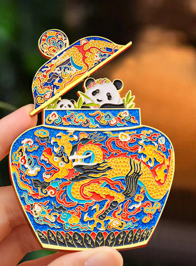 现货景泰蓝云龙纹罐冰箱