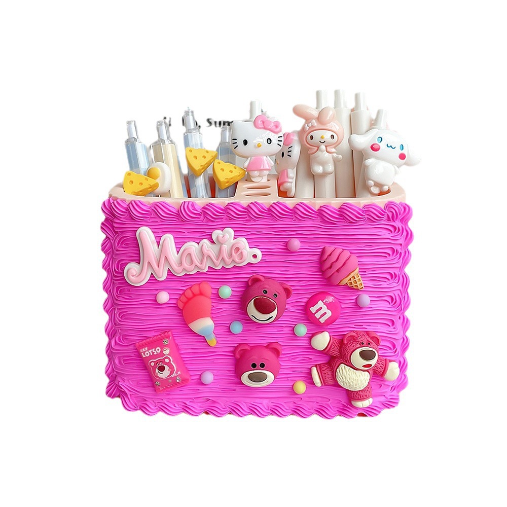 新款笔筒创意奶油胶办公