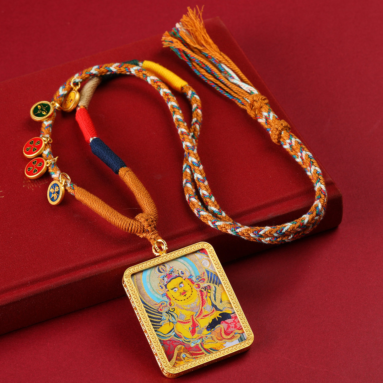 藏式半手绘描金唐卡轧机拉姆前世今生五路财神吊坠项链唐卡挂绳,饰品/流行首饰/时尚饰品新,银饰项链,淘宝优惠券,粉丝福利购,淘宝优惠卷