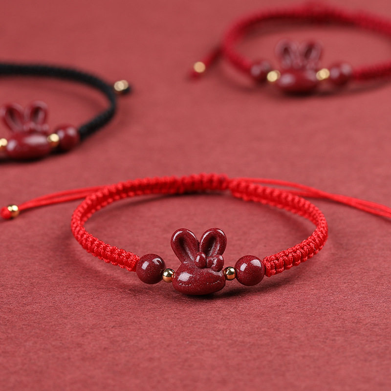 生肖朱砂手链女本命年兔2022秋冬新款红绳女ins手工编织手绳手链,饰品/流行首饰/时尚饰品新,银饰手链,淘宝优惠券,粉丝福利购,淘宝优惠卷