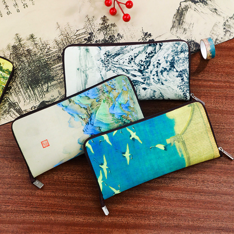 名画城市系列云锦丝绸鼠标垫中国风复古典收纳包手拿包文创小礼品