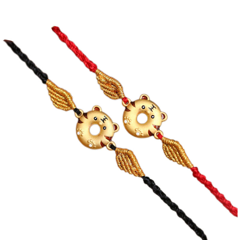 越南沙金甜甜圈虎年手链女黄铜镀本命年红绳手链情侣手绳生日礼物,饰品/流行首饰/时尚饰品新,银饰手链,淘宝优惠券,粉丝福利购,淘宝优惠卷