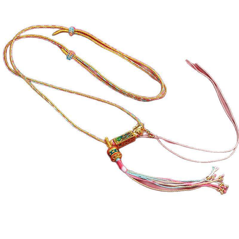 手工编织藏式吊坠绳五路财神唐卡项链绳手搓棉手工编织藏风绳子,饰品/流行首饰/时尚饰品新,银饰项链,淘宝优惠券,粉丝福利购,淘宝优惠卷