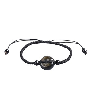 民族风金银曜石平安扣男生手链女款手工编织小众情侣款新中式饰品