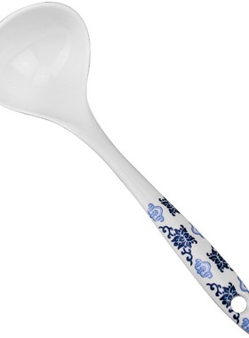 五和密胺汤勺白色塑料长柄汤勺家用大小汤勺子火锅汤勺食品级汤勺