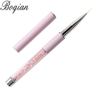 美甲极细拉线笔11mm粉色装 钻画图彩绘美甲笔指甲油画线条初学者用