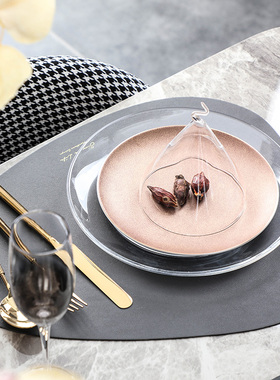 【八度空间】轻奢样板房间摆台餐盘全套西餐餐具套装北欧盘子