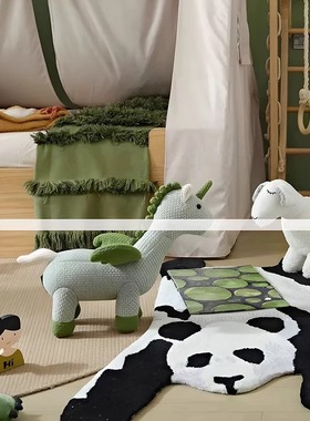 【八度空间】北欧现代样板间儿童房玩具区积木玩具车毛绒公仔摆件