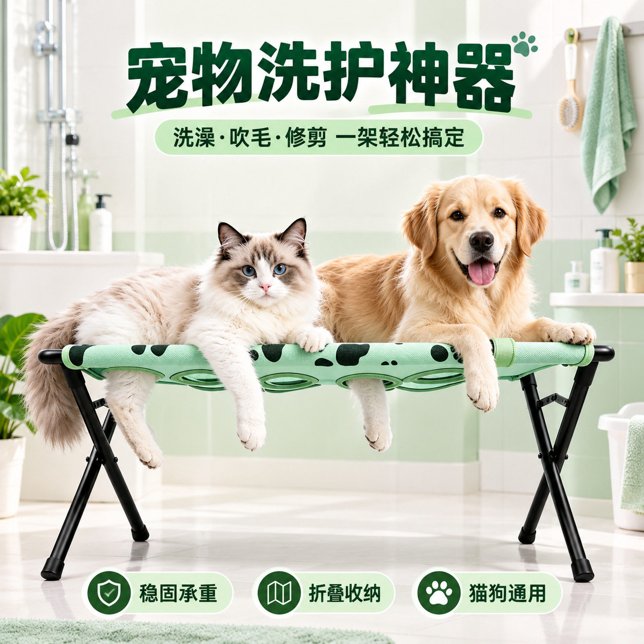 跨境宠物洗澡支架猫狗固定架猫咪剪毛吹毛固定架宠物洗护