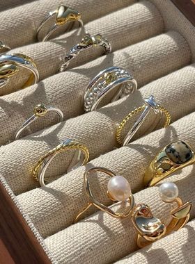 指主推未晚925拼色近期撞色纯银