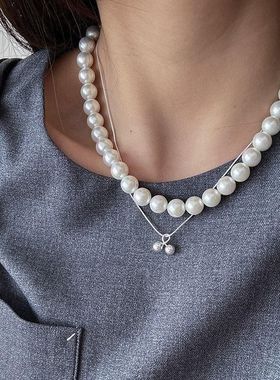 简约小众甜美珍珠项链设计925链