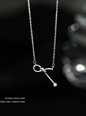 几个足银个性高级感项链线条时尚