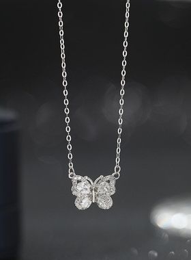 锆石风蝴蝶百搭女链设计感高级