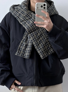 「氛围男二」围脖短款薄棉服54584 韩系男大耐脏保暖CCD自由商店