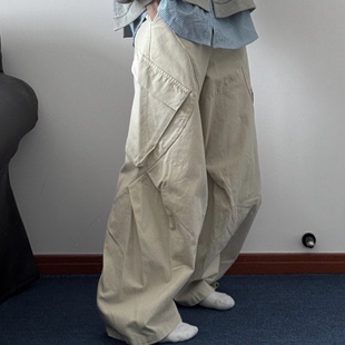 复古男大长裤 「立体剪裁」做旧宽腿工装 秋季 54411 CCD自由商店 裤