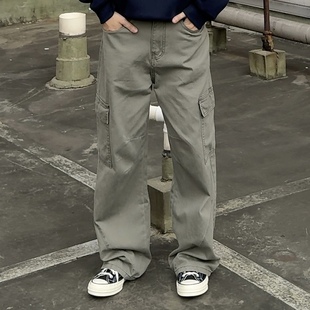 百搭显腿直男长裤 44438 CCD自由商店 裤 cleanfit水洗做旧口袋工装